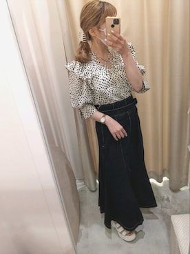 「one after another NICE CLAUP（ワンアフターアナザーナイスクラップ）のスニーカー底グルカサンダル（サンダル）」を使った、kaoriさん（レディース・151cm）の夏コーディネート