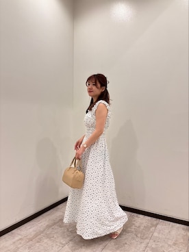「one after another NICE CLAUP（ワンアフターアナザーナイスクラップ）のアイテム（ワンピース）」を使った、kaoriさん（レディース・151cm）の夏コーディネート