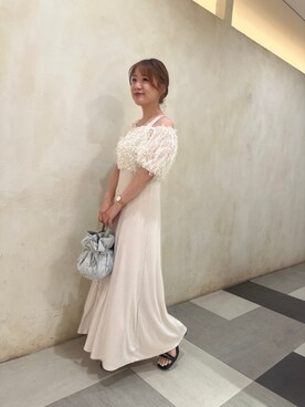 「one after another NICE CLAUP（ワンアフターアナザーナイスクラップ）のアイテム（ワンピース）」を使った、kaoriさん（レディース・151cm）の夏コーディネート