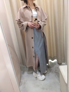 「アイテム（トレンチコート）」を使った、kaoriさん（レディース・151cm）の春コーディネート