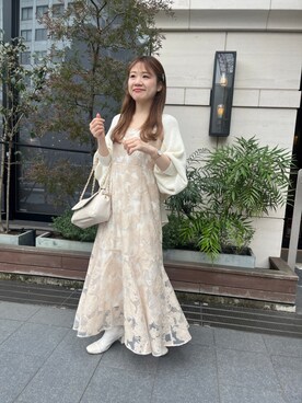 「one after another NICE CLAUP（ワンアフターアナザーナイスクラップ）のアイテム（ワンピース）」を使った、kaoriさん（レディース・151cm）の春コーディネート