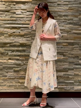 「ANAYI（アナイ）のアイテム（その他アウター）」を使った、yuさん（レディース・158cm）の春コーディネート