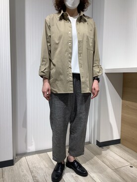 「Pitta Re:)（ピッタリ）のアイテム（シャツ/ブラウス）」を使った、TOKYO SHIRTS OUTLET 福岡マリノアシティ店さん（レディース・160cm）の春コーディネート