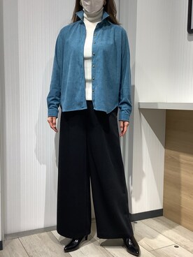 「Pitta Re:)（ピッタリ）のアイテム（シャツ/ブラウス）」を使った、TOKYO SHIRTS OUTLET 福岡マリノアシティ店さん（レディース・168cm）の秋コーディネート