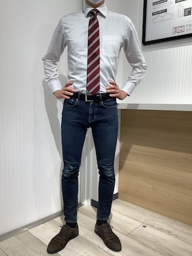 「ジーンズコーデ」｜TOKYO SHIRTS OUTLET 福岡マリノアシティ店さん（メンズ・172cm）の秋コーディネート