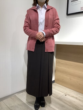 「アイテム（ビジネスシャツ）」を使った、TOKYO SHIRTS OUTLET 福岡マリノアシティ店さん（レディース・160cm）の秋コーディネート