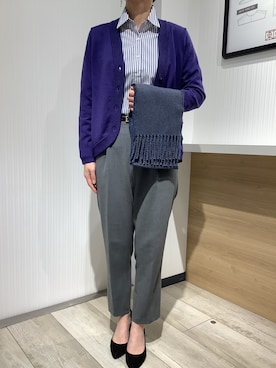 「アイテム（ビジネスシャツ）」を使った、TOKYO SHIRTS OUTLET 福岡マリノアシティ店さん（レディース・164cm）の冬コーディネート