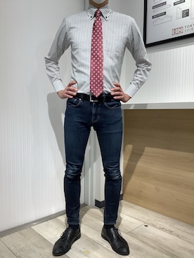「アイテム（フォーマルスーツ/小物）」を使った、TOKYO SHIRTS OUTLET 福岡マリノアシティ店さん（メンズ・172cm）の冬コーディネート