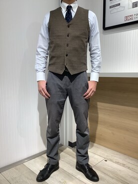 「ベストコーデ」｜「アイテム（フォーマルスーツ/小物）」を使った、TOKYO SHIRTS OUTLET 福岡マリノアシティ店さん（メンズ・172cm）の冬コーディネート
