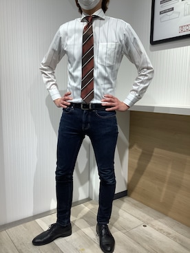「カッタウェイ」｜TOKYO SHIRTS OUTLET 福岡マリノアシティ店さん（メンズ・172cm）の春コーディネート
