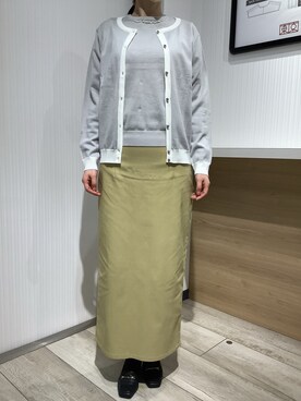 「ニットカーディガン」｜「アイテム（アンサンブル）」を使った、TOKYO SHIRTS OUTLET 福岡マリノアシティ店さん（レディース・160cm）の秋コーディネート