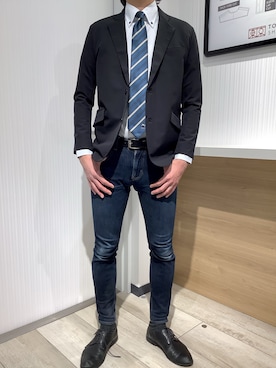 「アイテム（スーツジャケット）」を使った、TOKYO SHIRTS OUTLET 福岡マリノアシティ店さん（メンズ・172cm）の春コーディネート