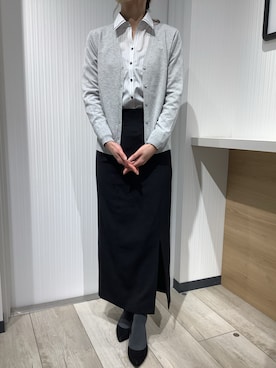 「アイテム（ビジネスシャツ）」を使った、TOKYO SHIRTS OUTLET 福岡マリノアシティ店さん（レディース・164cm）の冬コーディネート