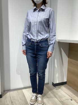 「アイテム（ビジネスシャツ）」を使った、TOKYO SHIRTS OUTLET 福岡マリノアシティ店さん（レディース・160cm）の春コーディネート