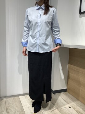 「アイテム（ビジネスシャツ）」を使った、TOKYO SHIRTS OUTLET 福岡マリノアシティ店さん（レディース・164cm）の秋コーディネート