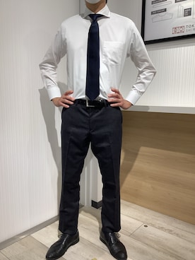 「カッタウェイ」｜TOKYO SHIRTS OUTLET 福岡マリノアシティ店さん（メンズ・172cm）の夏コーディネート