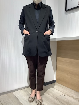 「黒コーデ」｜TOKYO SHIRTS OUTLET 福岡マリノアシティ店さん（レディース・164cm）の秋コーディネート