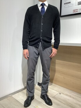 「アイテム（ビジネスシャツ）」を使った、TOKYO SHIRTS OUTLET 福岡マリノアシティ店さん（メンズ・172cm）の秋コーディネート