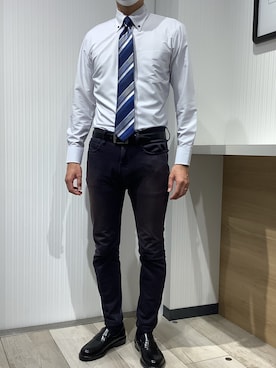 「アイテム（ネクタイ）」を使った、TOKYO SHIRTS OUTLET 福岡マリノアシティ店さん（メンズ・172cm）の秋コーディネート
