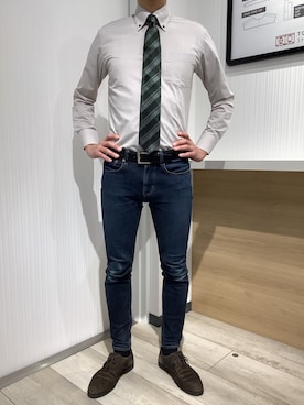 「アイテム（フォーマルスーツ/小物）」を使った、TOKYO SHIRTS OUTLET 福岡マリノアシティ店さん（メンズ・172cm）の秋コーディネート