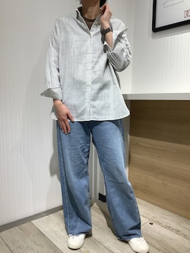 「Pitta Re:)（ピッタリ）のアイテム（シャツ/ブラウス）」を使った、TOKYO SHIRTS OUTLET 福岡マリノアシティ店さん（レディース・164cm）の冬コーディネート