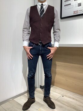 「ベストコーデ」｜「アイテム（フォーマルスーツ/小物）」を使った、TOKYO SHIRTS OUTLET 福岡マリノアシティ店さん（メンズ・172cm）の秋コーディネート