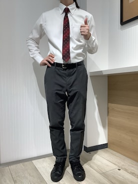 「長袖シャツ」｜TOKYO SHIRTS OUTLET 福岡マリノアシティ店さん（メンズ・173cm）の夏コーディネート