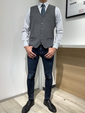 「ベストコーデ」｜「アイテム（フォーマルスーツ/小物）」を使った、TOKYO SHIRTS OUTLET 福岡マリノアシティ店さん（メンズ・172cm）の秋コーディネート