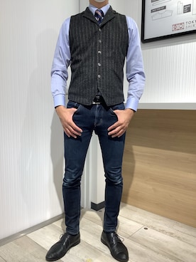 「ニットコーデ」｜TOKYO SHIRTS OUTLET 福岡マリノアシティ店さん（メンズ・172cm）の秋コーディネート