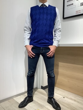 「アイテム（ネクタイ）」を使った、TOKYO SHIRTS OUTLET 福岡マリノアシティ店さん（メンズ・172cm）の冬コーディネート