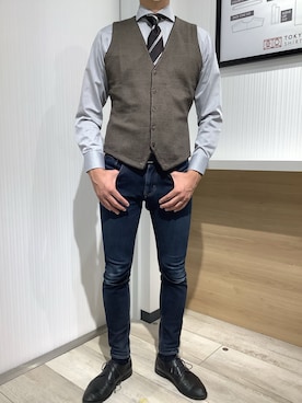 「アイテム（フォーマルスーツ/小物）」を使った、TOKYO SHIRTS OUTLET 福岡マリノアシティ店さん（メンズ・172cm）の秋コーディネート