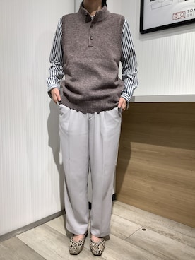 「モックネック」｜TOKYO SHIRTS OUTLET 福岡マリノアシティ店さん（レディース・164cm）の秋コーディネート