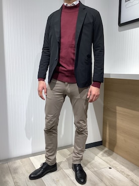 「ビジネスカジュアル」｜TOKYO SHIRTS OUTLET 福岡マリノアシティ店さん（メンズ・172cm）の冬コーディネート