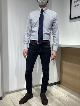 「ジーンズコーデ」｜TOKYO SHIRTS OUTLET 福岡マリノアシティ店さん（メンズ・172cm）の冬コーディネート