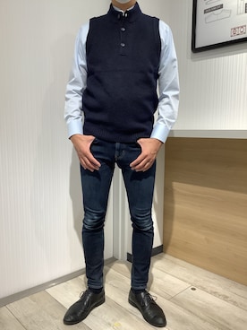 「ニットコーデ」｜TOKYO SHIRTS OUTLET 福岡マリノアシティ店さん（メンズ・172cm）の秋コーディネート