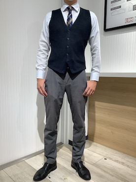「ニットコーデ」｜TOKYO SHIRTS OUTLET 福岡マリノアシティ店さん（メンズ・172cm）の秋コーディネート