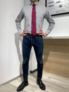 「アイテム（ネクタイ）」を使った、TOKYO SHIRTS OUTLET 福岡マリノアシティ店さん（メンズ・172cm）の秋コーディネート
