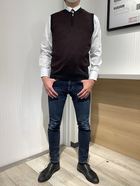 「ベストコーデ」｜「アイテム（フォーマルスーツ/小物）」を使った、TOKYO SHIRTS OUTLET 福岡マリノアシティ店さん（メンズ・172cm）の冬コーディネート