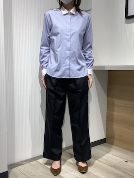 「アイテム（ビジネスシャツ）」を使った、TOKYO SHIRTS OUTLET 福岡マリノアシティ店さん（レディース・164cm）の秋コーディネート