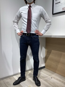 「ジーンズコーデ」｜TOKYO SHIRTS OUTLET 福岡マリノアシティ店さん（メンズ・172cm）の春コーディネート