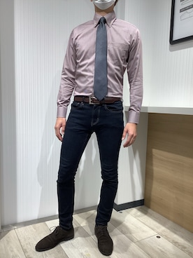 「ジーンズコーデ」｜TOKYO SHIRTS OUTLET 福岡マリノアシティ店さん（メンズ・172cm）の冬コーディネート