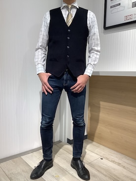 「ベストコーデ」｜「アイテム（フォーマルスーツ/小物）」を使った、TOKYO SHIRTS OUTLET 福岡マリノアシティ店さん（メンズ・172cm）の冬コーディネート