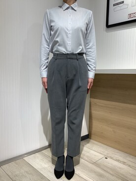 「アイテム（ビジネスシャツ）」を使った、TOKYO SHIRTS OUTLET 福岡マリノアシティ店さん（レディース・164cm）の冬コーディネート