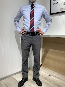 「新星WEARISTAにエントリー」｜「アイテム（フォーマルスーツ/小物）」を使った、TOKYO SHIRTS OUTLET 福岡マリノアシティ店さん（メンズ・172cm）の冬コーディネート