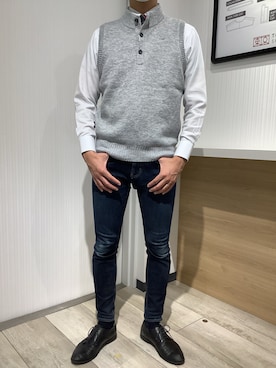 「ニットコーデ」｜TOKYO SHIRTS OUTLET 福岡マリノアシティ店さん（メンズ・172cm）の秋コーディネート