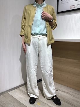 「羽織り」｜「アイテム（ブルゾン）」を使った、TOKYO SHIRTS OUTLET 福岡マリノアシティ店さん（レディース・164cm）の春コーディネート