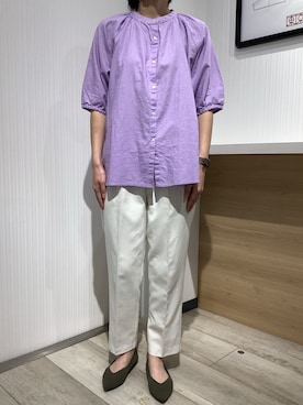 「GU（ジーユー）のアイテム（パンプス）」を使った、TOKYO SHIRTS OUTLET 福岡マリノアシティ店さん（レディース・164cm）の夏コーディネート