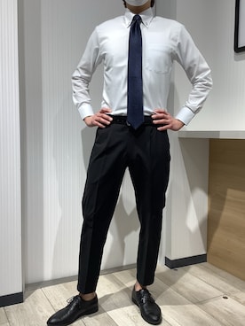 「新生活」｜TOKYO SHIRTS OUTLET 福岡マリノアシティ店さん（メンズ・172cm）の冬コーディネート