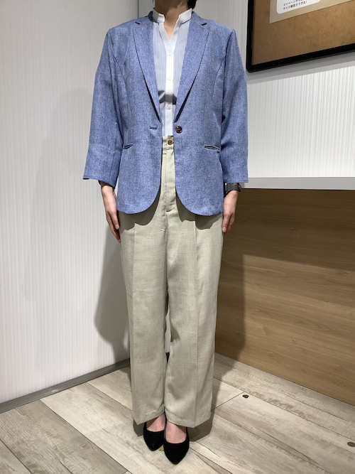 麻調 七分袖ジャケット（テーラードジャケット）｜TOKYO SHIRTS