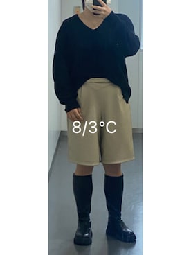 「Honeys（ハニーズ）のアイテム（チェスターコート）」を使った、naomiさん（レディース・158cm）の冬コーディネート